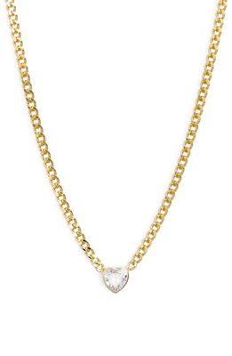 SHYMI Fancy Bezel Pendant Necklace in Gold/White/heart