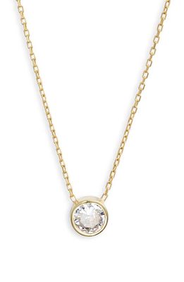 SHYMI Mini Bezel Pendant Necklace in Gold/White/round Cut