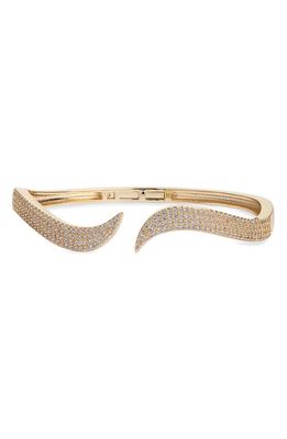SHYMI Pavé Curl Cuff Bracelet in Gold