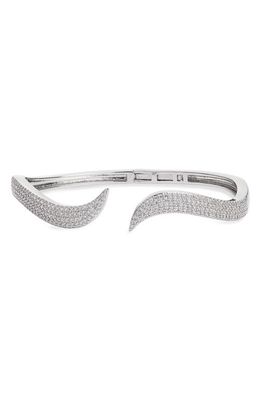 SHYMI Pavé Curl Cuff Bracelet in Silver