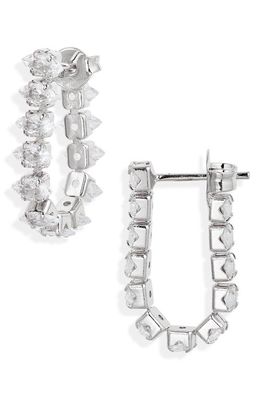 SHYMI Tennis Chain Drop Earrings in Silver 