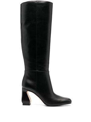 Si Rossi 90mm knee-high leather boots - Black