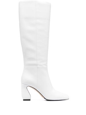 Si Rossi 90mm knee-high leather boots - White