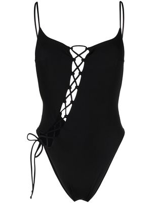 Sian Swimwear Jada lace-up swimsuit - Black