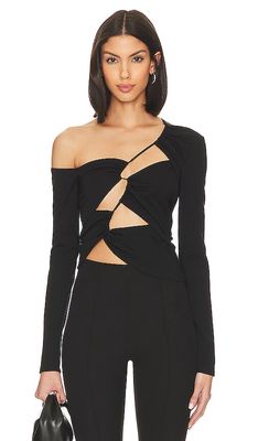 Sid Neigum Centre Tension Cutout Top in Black