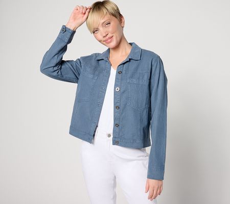 Side Stitch Long Sleeve Seamed Jacket