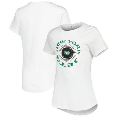 Sideline Apparel Women's White New York Jets Downtime T-Shirt