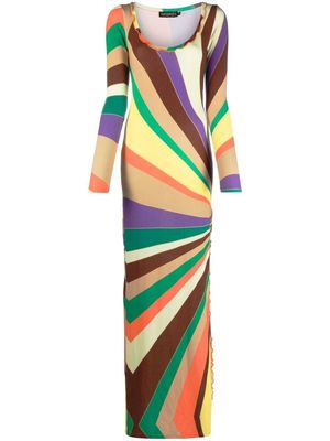 SIEDRES Brook fine-knit striped dress - Purple