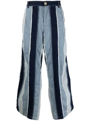 SIEDRES color-block wide-leg jeans - Blue