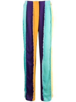 SIEDRES Emie raw-edge panelled trousers - Blue