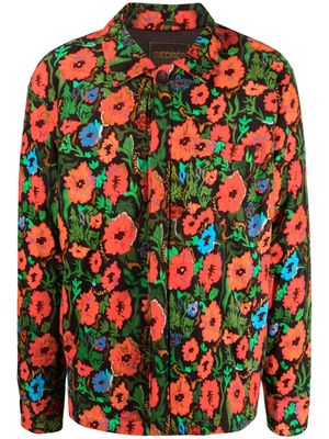 SIEDRES floral-print velour jacket - Orange