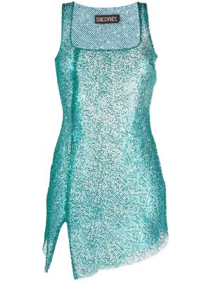 SIEDRES Jill sequin square-neck dress - Green