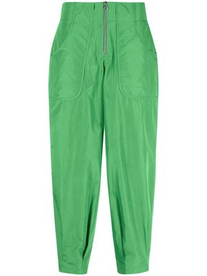 SIEDRES large-pocket tapered trousers - Green