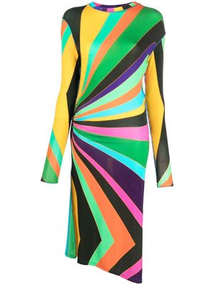 SIEDRES Soliel abstract-pattern midi-dress - Green