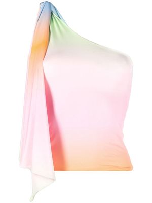 SIEDRES Sonia gradient-effect one-shoulder top - Pink