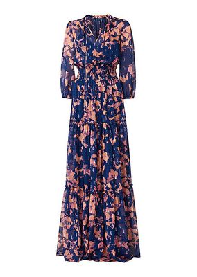 Sierra Abstract Tiered Maxi Dress