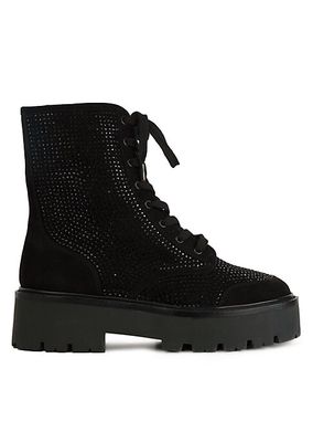 Sierra Suede Embellished Lugsole Boots
