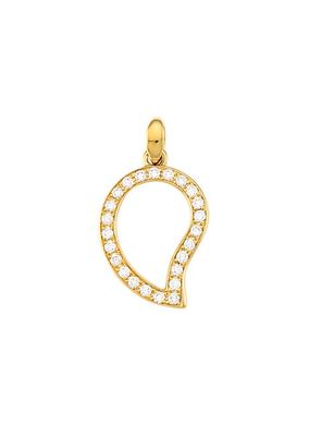 Siganture Wave 18K Yellow Gold & Diamond Pavé Large Pendant