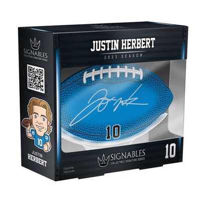 SIGNABLES Justin Herbert Los Angeles Chargers Signature Series Collectible in Blue