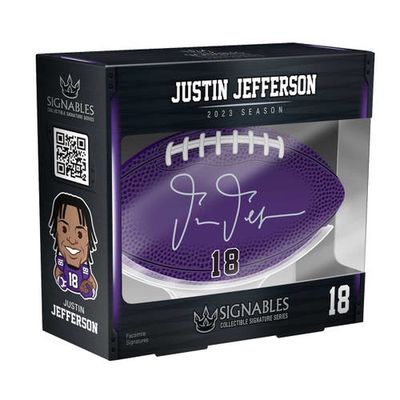 SIGNABLES Justin Jefferson Minnesota Vikings Signature Series Collectible in Purple