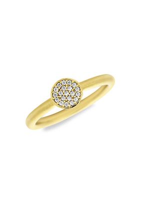 Signature Knockout 22K Gold-Plated & White Topaz Ring