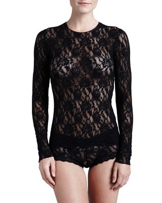 Signature Lace Unlined Long-Sleeve Tee