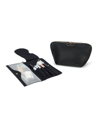Signature Makeup Bag with Pocket Organizer, Leather