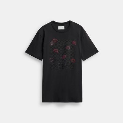 Signature Square Kiss Print T Shirt In Organic Cotton