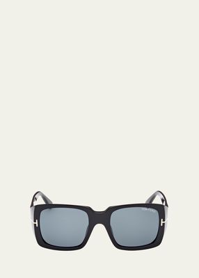 Signature T Acetate Square Sunglasses