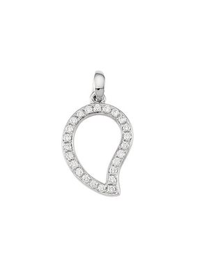 Signature Wave 18K White Gold & Diamond Pavé Large Pendant