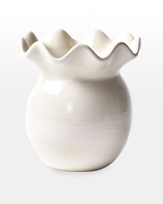 Signature White Ruffle Vase