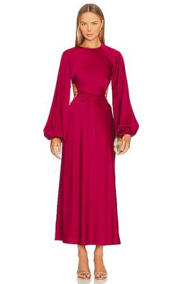 Significant Other Esme Long Sleeve Dress in Red