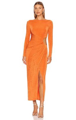 Significant Other Ivy Midi Dress in Orange