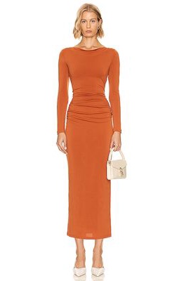 Significant Other Posie Midi Dress in Rust