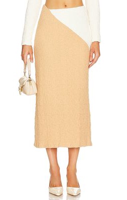 Significant Other Zayda Midi Skirt in Beige