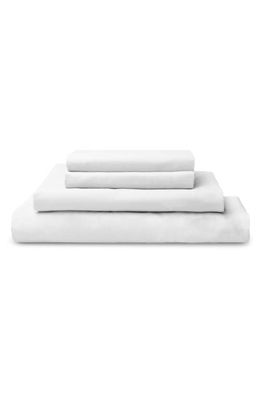 Sijo 400 Thread Count Organic Cotton Percale Sheet Set in Snow