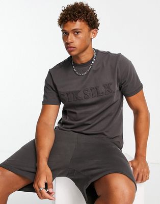 Siksilk oversized t-shirt in washed black - part of a set