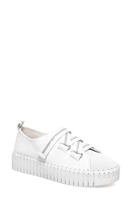 Silent D Brightery Leather Sneaker in White Leather