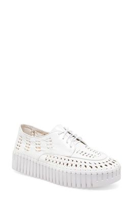 Silent D Brodies Sneaker in White Patent