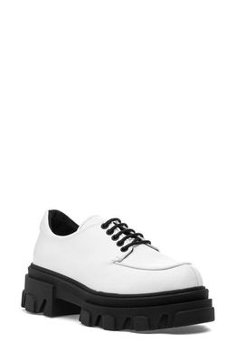 Silent D Corrie Platform Oxford in White Leather