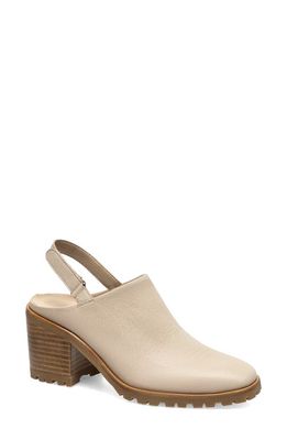 Silent D Dareme Slingback Block Heel Mule in Cafe Leather