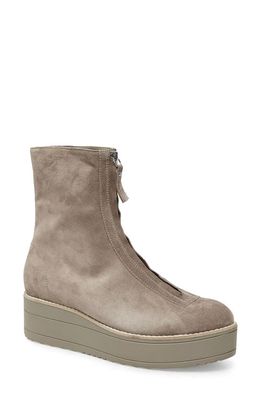 Silent D Nilly Platform Bootie in Taupe Suede