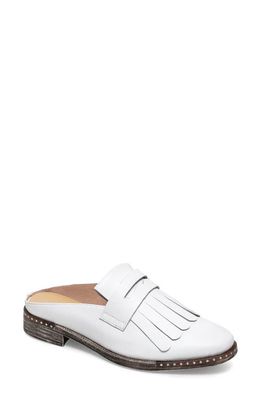 Silent D Tobe Mule in White Leather