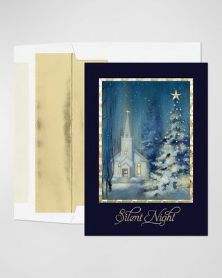 Silent Winter Night Holiday Card, Set of 25