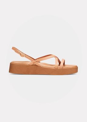 Silia Leather Slingback Platform Sandals