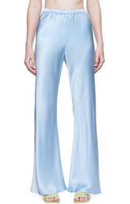 Silk Laundry Blue Bias Lounge Pants