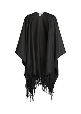 Silk Linen Fringed Cape