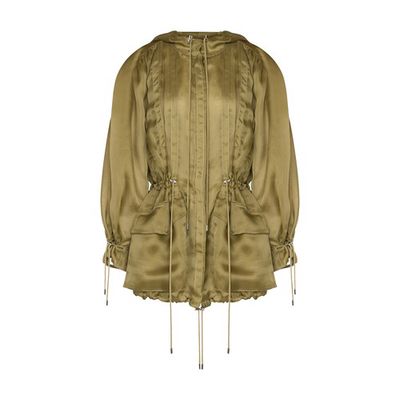 Silk organza parka jacket