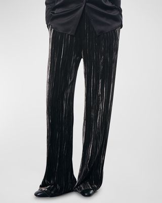 Silk Textured Velvet Pants
