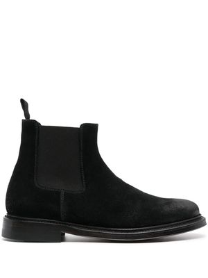 Silvano Sassetti elasticated-panel leather ankle boots - Black